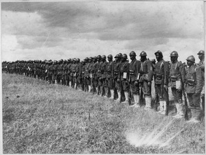 Negro Troops in France. Picture shows part of the 15th Regiment Infantry New York National Guard or . . . - NARA - 533488