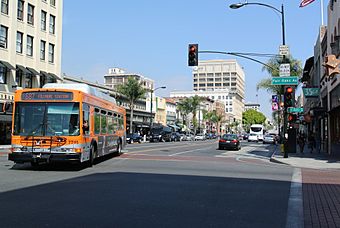 Old Town Pasadena and Metro Local bus.JPG