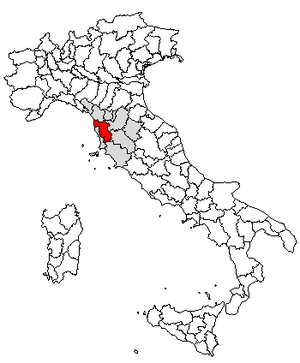 Location of Province of Pisa
