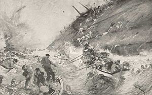 Reuterdahl - HMS Cressy Sinking