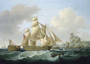 Strachan's Action after Trafalgar, 4 November 1805 Bringing Home the Prizes.jpg